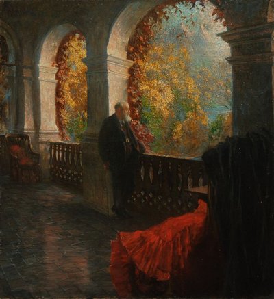 The Surgeon Theodor Billroth on His Terrace in Sankt Gilgen, Wolfgangsee by Ferdinand Dorsch